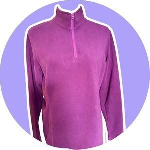 Eddie Bauer Women’s Fleece | Half Zip Size Large | Purple Colour | Great Shape